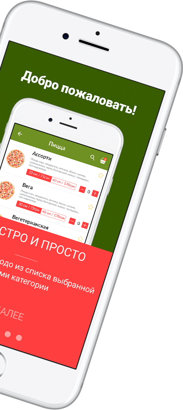 мобильное приложение для доставки еды Pizza House разработчик APPsStudio скрин преимущества фото 1