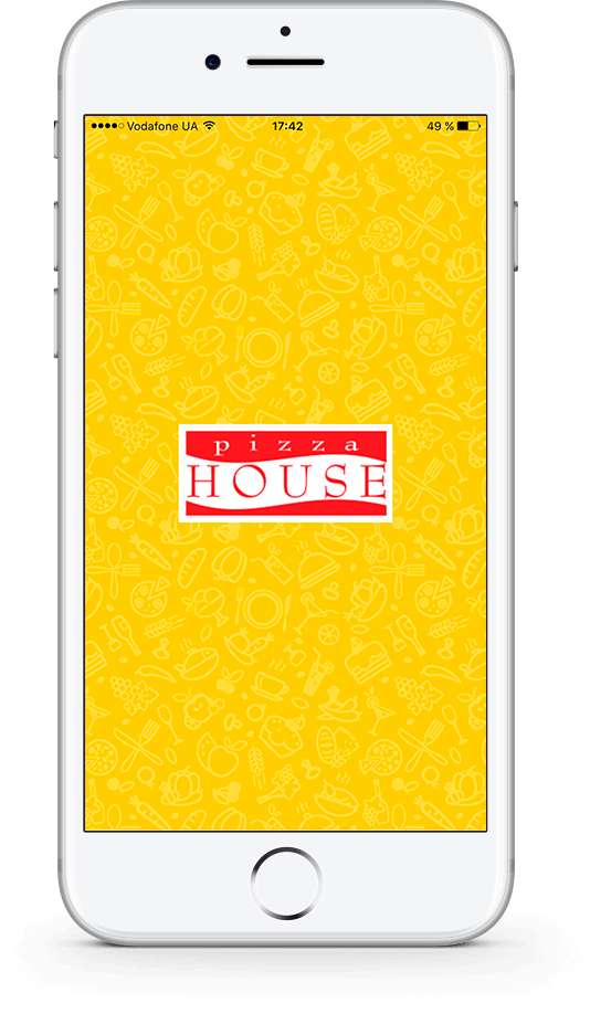 мобильное приложение для доставки еды Pizza House разработчик APPsStudio скрин загрузочный экран splash фото